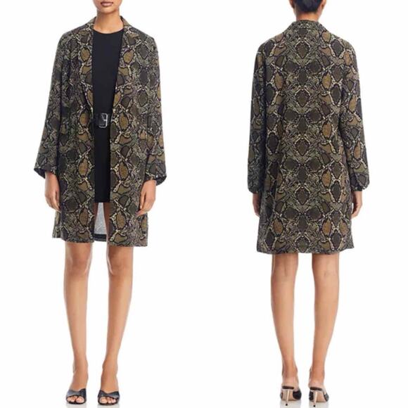 Kobi Halperin Leah Notched Lapel Jacket Snake Print Size XS - Picture 6 of 10